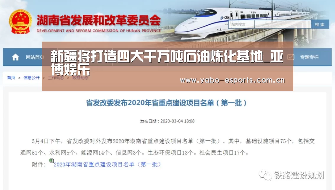 新疆将打造四大千万吨石油炼化基地_亚博娱乐
